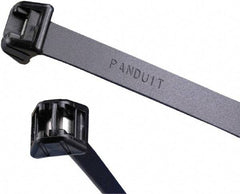 Panduit - 13-1/2" Long Black Acetal Standard Cable Tie - 250 Lb Tensile Strength, 1.5mm Thick, 98.4mm Max Bundle Diam - Exact Tool & Supply