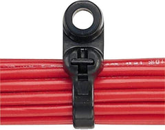 Value Collection - 6.6" Long Black Nylon Barbed Cable Tie - 40 Lb Tensile Strength, 1-1/2" Max Bundle Diam - Exact Tool & Supply