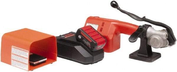 IDEAL TRIDON - 5/8 & 3/4" Wide Clamping Tools - Includes Clamping Tool, Battery, Charger, Bench Mount Fixture & Foot Pedal - Exact Tool & Supply