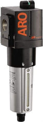 ARO/Ingersoll-Rand - 1" Port Coalescing Filter - Metal Bowl, Automatic Drain, 250 Max psi, 0.3 Micron Rating, 3.543" Long x 3.858" Wide x 9.315" High - Exact Tool & Supply