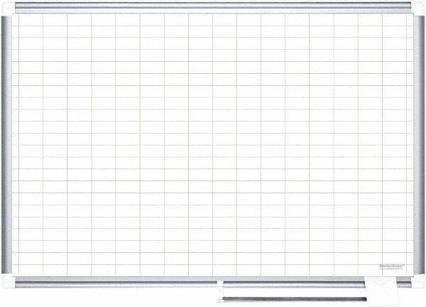 MasterVision - 36" High x 48" Wide Magnetic Dry Erase Calendar - Steel - Exact Tool & Supply