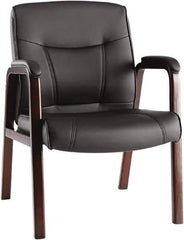 ALERA - Black Leather Guest Chair - 24-3/4" Wide x 35" High - Exact Tool & Supply