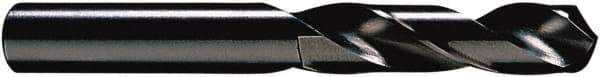 Hertel - 15/16" 118° Spiral Flute High Speed Steel Screw Machine Drill Bit - Oxide Finish, Right Hand Cut, 3-3/4" Flute Length, 5-3/4" OAL, Standard Point, Straight Shank - Exact Tool & Supply