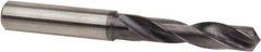 Accupro - 5mm 140° Spiral Flute Solid Carbide Screw Machine Drill Bit - TiAlN Finish, Right Hand Cut, 28mm Flute Length, 66mm OAL, Special Type Point, Straight Shank, Through Coolant - Exact Tool & Supply
