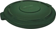 Rubbermaid - Round Lid for Use with 44 Gal Trash Cans - Green, Plastic, For 2641 & 2643 Brute Trash Cans - Exact Tool & Supply