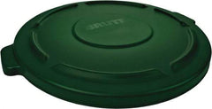 Rubbermaid - Round Lid for Use with 10 Gal Round Trash Cans - Green, Polyethylene, For Brute Trash Cans - Exact Tool & Supply