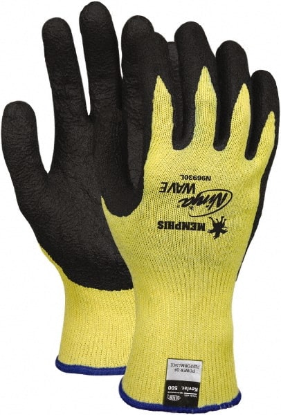 MCR Safety - Size S (7), ANSI Cut Lvl 2, Puncture Lvl 3, Abrasion Lvl 4, Nitrile Coated Kevlar Cut Resistant Gloves - Exact Tool & Supply