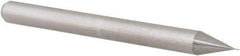 Accupro - 0.007" Diam, 0.021" LOC, 2 Flute Solid Carbide Ball End Mill - Uncoated, Single End, 1-1/2" OAL, 1/8" Shank Diam, Spiral Flute - Exact Tool & Supply