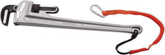 Proto - 12" Aluminum Tethered Straight Pipe Wrench - 2" Pipe Capacity - Exact Tool & Supply