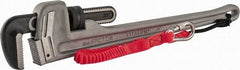 Proto - 24" Aluminum Tethered Straight Pipe Wrench - 4" Pipe Capacity - Exact Tool & Supply