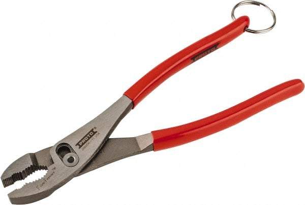 Proto - 10" OAL, 2-11/64" Jaw Length, 1-13/32" Jaw Width, Tethered, Slip Joint Pliers - 2 Positions, Slip Joint Head, Slip Joint Plier Tool - Exact Tool & Supply