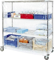 Quantum Storage - 18" Wide, 63" High, Open Shelving Accessory/Component - Vinyl, 48" Long, Use with Wire Shelving Units (WR Series) - Exact Tool & Supply