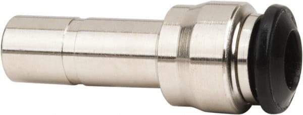 Value Collection - 8mm Tube OD, Nickel Plated Brass Push-to-Connect Tube Straight Reducer - Tube to Stem Connection, 250 Max psi, Buna O-Ring, 0 to 160°F Working Temp - Exact Tool & Supply