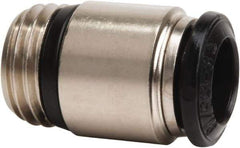 Value Collection - 4mm Outside Diam, M5 Metric, Nickel Plated Brass Push-to-Connect Tube Male Connector with Internal Hex - 250 Max psi, Tube to Metric Thread Connection, Buna O-Ring - Exact Tool & Supply