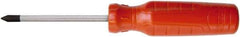Proto - #0, 5-3/4" OAL, Tethered Phillips Screwdriver - 3" Blade Length, Round Shank, Ergonomic Handle - Exact Tool & Supply