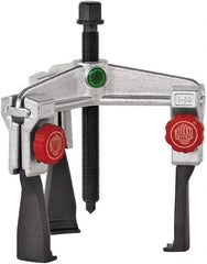 KUKKO - 3 Jaw, 1-7/16" to 4-3/4" Spread, 6 Ton Capacity, Reversible Puller - 3.94" Reach, 7-3/4" Long, For Gears, Bearings, Pulleys, Bushings, Seals - Exact Tool & Supply