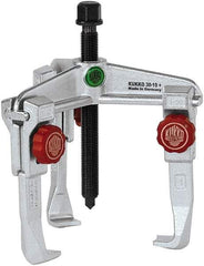 KUKKO - 3 Jaw, 1-7/16" to 4-3/4" Spread, 6 Ton Capacity, Reversible Puller - 3.94" Reach, 7-3/4" Long, For Gears, Bearings, Pulleys, Bushings, Seals - Exact Tool & Supply