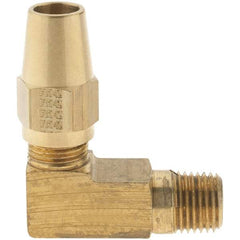 Eaton - 3/8" OD, Brass Male Elbow - Comp x MNPT Ends - Exact Tool & Supply