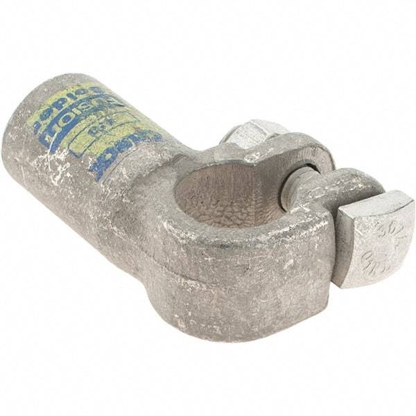 Made in USA - Automotive Battery 4/0 Left Elbow Terminal - Positive Polarity - Exact Tool & Supply