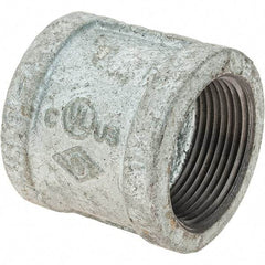 Value Collection - Class 150, 1-1/4" Galvanized Pipe Coupling (Right Hand) - Threaded, Malleable Iron - Exact Tool & Supply