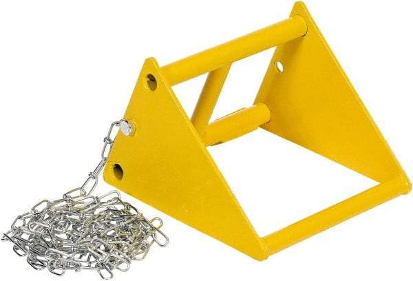 Vestil - 9-13/16" Wide x 8-1/4" High x 9-15/16" Deep, Steel Wheel Chock - Exact Tool & Supply