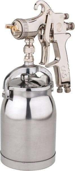 Value Collection - Pressure Feed High Volume/Low Pressure Paint Spray Gun - 32 oz Capacity, 15 to 28 psi, 7.7 to 12.4 CFM - Exact Tool & Supply