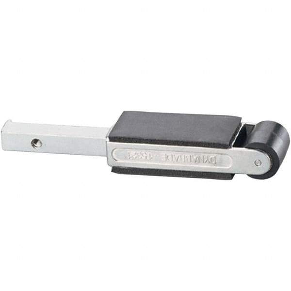 Dynabrade - 7/8" Wide Contact Arm - For Flat Grinding with Platen Pad, 18" Belt Length x 1" Belt Width, Crowned, Rubber, 70" Contact Wheel Diam - Exact Tool & Supply