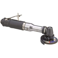 Dynabrade - 3" Wheel Diam, 18,000 RPM, Pneumatic Angle & Disc Grinder - 3/8-24 Spindle, 41 CFM, Rear Exhaust - Exact Tool & Supply