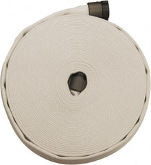 Dixon Valve & Coupling - 2-1/2" ID, 135 Working psi, White Polyester/Rubber Fire Hose, Single Jacket - Male x Female NST (NH) Ends, 100' Long, 405 Burst psi - Exact Tool & Supply