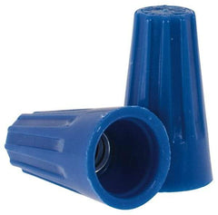 Ideal - 2, 22 to 3, 16 AWG, 300 Volt, Flame Retardant, Standard Twist on Wire Connector - Blue, 221°F - Exact Tool & Supply