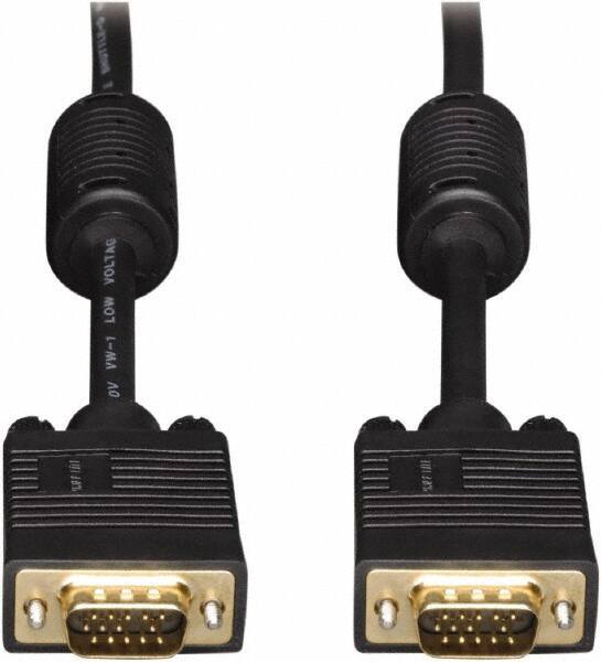 Tripp-Lite - 100' Long, HD15/HD15 Computer Cable - Black, Male x Male - Exact Tool & Supply