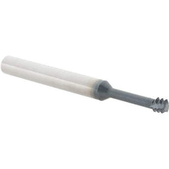 Iscar - 1/4-20 UNC, 0.187" Cutting Diam, 3 Flute, Solid Carbide Helical Flute Thread Mill - Internal Thread, 3/4" LOC, 2-1/2" OAL, 1/4" Shank Diam - Exact Tool & Supply
