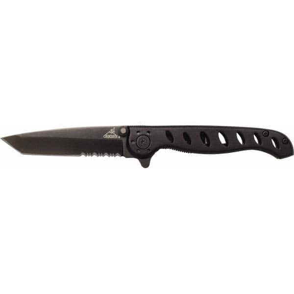 Gerber - 3-1/8" Blade, 7-1/8" OAL, Serrated Tanto Point Folding Knife - Exact Tool & Supply
