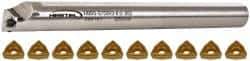 Hertel - 0.8" Min Bore Diam, Indexable Boring Bar - Through Coolant - Exact Tool & Supply