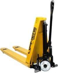Lift-Rite - 3,000 Lb Capacity, 31-1/2" Lift Industrial Pallet Truck - 3-1/4" Min Lift Height, 48" Fork Length x 7" Fork Width, 27" Overall Width - Exact Tool & Supply