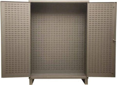 Durham - Locking Storage Cabinet - Steel, 72" Wide x 24" Deep x 84" High, Gray - Exact Tool & Supply