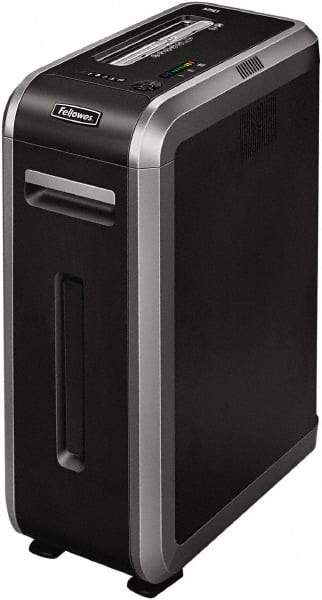 FELLOWES - 5/32 x 1-1/2" Strip, Manual 18 Sheet Cross Cut Paper Shredder - 21-1/8" Long x 11-1/4" Wide x 28" High, Level 4 Security, 14 Gal Wastebasket - Exact Tool & Supply