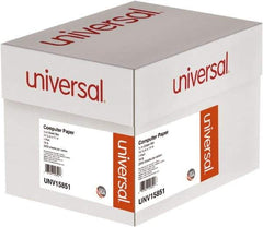 UNIVERSAL - 14-7/8" x 11" White & Green Computer Paper - Use with Tractor-Feed Printers - Exact Tool & Supply