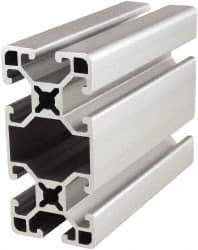80/20 Inc. - 72 Inches Long x 1-1/2 Inches Wide x 3 Inches High, T Slotted Aluminum Extrusion - 1.325 Square Inches, Clear Anodized Finish - Exact Tool & Supply