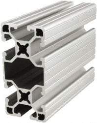 80/20 Inc. - 145 Inches Long x 1-1/2 Inches Wide x 3 Inches High, T Slotted Aluminum Extrusion - 1.3396 Square Inches, Clear Anodized Finish - Exact Tool & Supply
