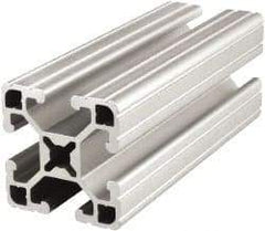 80/20 Inc. - 72 Inches Long x 1-1/2 Inches Wide x 1-1/2 Inches High, T Slotted Aluminum Extrusion - 0.7938 Square Inches, Clear Anodized Finish - Exact Tool & Supply