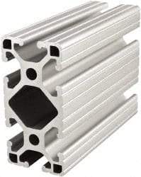 80/20 Inc. - 72 Inches Long x 1-1/2 Inches Wide x 3 Inches High, T Slotted Aluminum Extrusion - 1.7288 Square Inches, Clear Anodized Finish - Exact Tool & Supply