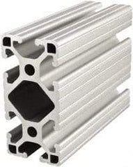 80/20 Inc. - 48 Inches Long x 1-1/2 Inches Wide x 3 Inches High, T Slotted Aluminum Extrusion - 1.7288 Square Inches, Clear Anodized Finish - Exact Tool & Supply