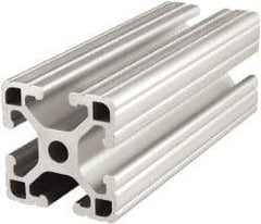 80/20 Inc. - 72 Inches Long x 1-1/2 Inches Wide x 1-1/2 Inches High, T Slotted Aluminum Extrusion - 0.8986 Square Inches, Clear Anodized Finish - Exact Tool & Supply
