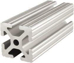 80/20 Inc. - 72 Inches Long x 1-1/2 Inches Wide x 1-1/2 Inches High, T Slotted Aluminum Extrusion - 1.154 Square Inches, Clear Anodized Finish - Exact Tool & Supply
