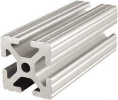 80/20 Inc. - 72 Inches Long x 1-1/2 Inches Wide x 1-1/2 Inches High, T Slotted Aluminum Extrusion - 1.154 Square Inches, Clear Anodized Finish - Exact Tool & Supply
