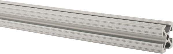 80/20 Inc. - 72 Inches Long x 1 Inch Wide x 1 Inch High, T Slotted Aluminum Extrusion - 0.4379 Square Inches, Clear Anodized Finish - Exact Tool & Supply
