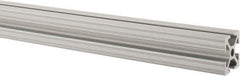80/20 Inc. - 72 Inches Long x 1 Inch Wide x 1 Inch High, T Slotted Aluminum Extrusion - 0.4379 Square Inches, Clear Anodized Finish - Exact Tool & Supply