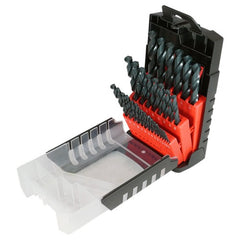 ‎1/16-1/2 RHS / RHC HSS 118 Degree Radial Point General Purpose Jobber Length Drill Set - Steam Oxide - Exact Tool & Supply