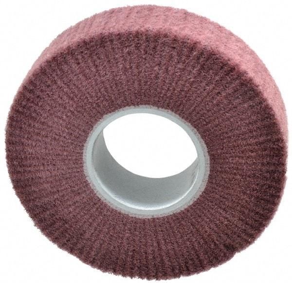3M - 8" Diam Aluminum Oxide Finishing Flap Wheel - 3" Hole, 2" Wide, Density 3, Nonwoven, Fine Grade, 3,200 Max RPM - Exact Tool & Supply